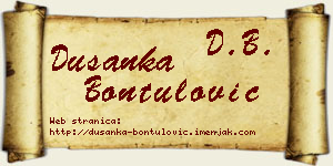 Dušanka Bontulović vizit kartica